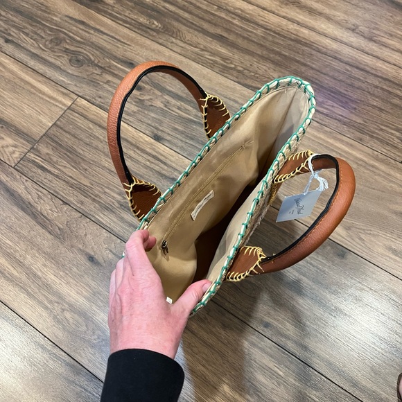 NWT Universal Thread Beige Straw Mini Tote Bag Purse - Picture 6 of 7